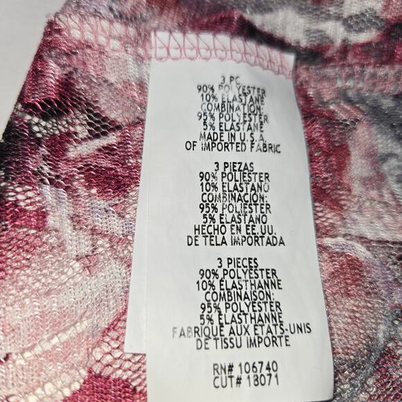 Serengeti Womens Large Open Front Lace Top Cover Up Topper Floral Sheer Vacation - Picture 10 of 11